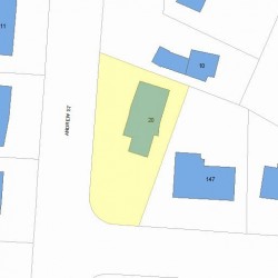 20 Andrew St, Newton MA  02461-2102 plot plan