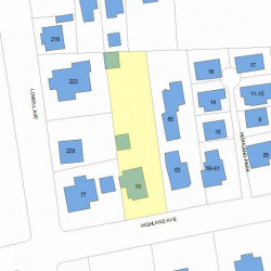 69 Highland Ave, Newton MA  02460-1837 plot plan