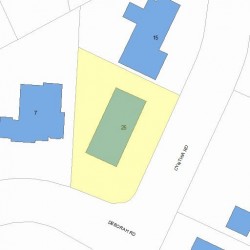 25 Cynthia Rd, Newton MA  02459-2835 plot plan