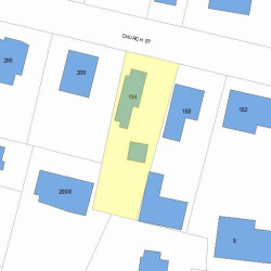 194 Church St, Newton MA  02458-1906 plot plan