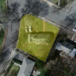 95 Nevada St, Newton MA  02460-1152 aerial view
