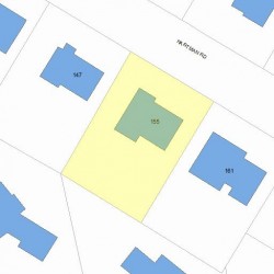 155 Hartman Rd, Newton MA  02459-2851 plot plan