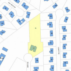 77 Ober Rd, Newton MA  02459-3100 plot plan