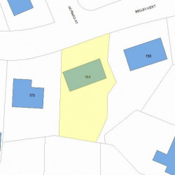 164 Bellevue St, Newton MA  02458-1835 plot plan