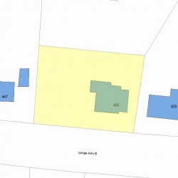 435 Waban Ave, Newton MA  02468-1334 plot plan