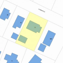 12 Lombard St, Newton MA  02458-2514 plot plan