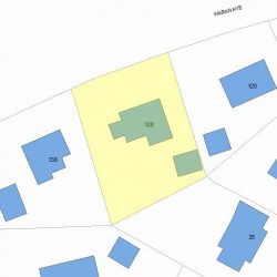 128 Waban Ave, Newton MA  02468-2111 plot plan