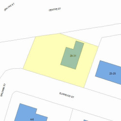 31 Elmwood St, Newton MA  02458-2019 plot plan