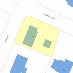 25 Bonad Rd, Newton MA  02465-2901 plot plan