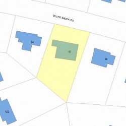 48 Bound Brook Rd, Newton MA  02461-2036 plot plan