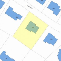 515 Dudley Rd, Newton MA  02459-2800 plot plan