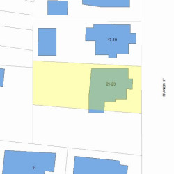 21 Francis St, Newton MA  02459-1607 plot plan