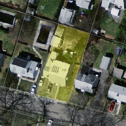 115 Falmouth Rd, Newton MA  02465-1134 aerial view