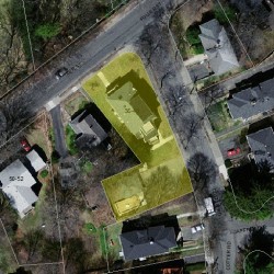 38 Fuller St, Newton MA  02468-1032 aerial view