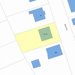 45 Dalby St, Newton MA  02458-1030 plot plan