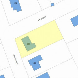 284 Winchester St, Newton MA  02461-2034 plot plan