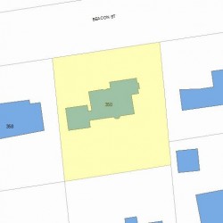 350 Beacon St, Newton MA  02459 plot plan