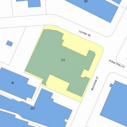 225 Needham St, Newton MA  02464-1507 plot plan