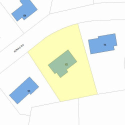 63 Bonad Rd, Newton MA  02465-2948 plot plan