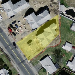 111 North St, Newton MA  02460-1008 aerial view