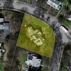 80 Dorset Rd, Newton MA  02468-1408 aerial view