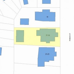 19 Francis St, Newton MA  02459-1607 plot plan