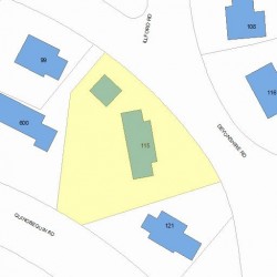 115 Devonshire Rd, Newton MA  02468-2218 plot plan