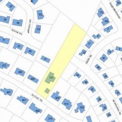 500 Dudley Rd, Newton MA  02459-2809 plot plan