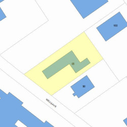 88 Wells Ave, Newton MA  02459-3210 plot plan