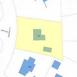 538 Chestnut St, Newton MA  02468-1206 plot plan