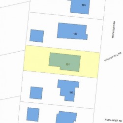 191 Woodcliff Rd, Newton MA  02461-1842 plot plan