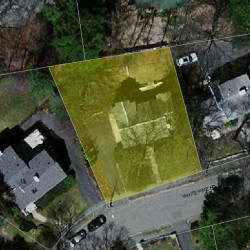 15 White Pine Rd, Newton MA  02464-1222 aerial view
