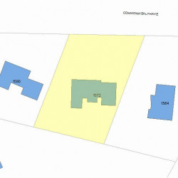 1572 Commonwealth Ave, Newton MA  02465-2806 plot plan