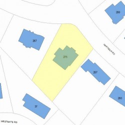 275 Hartman Rd, Newton MA  02459-2815 plot plan