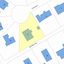 25 Orourke Path, Newton MA  02459-3522 plot plan