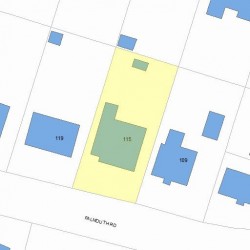 115 Falmouth Rd, Newton MA  02465-1134 plot plan