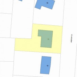 11 Andrew St, Newton MA  02461-2101 plot plan