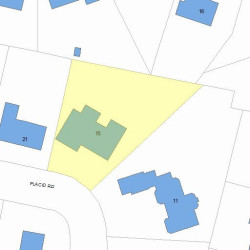 15 Placid Rd, Newton MA  02459-2608 plot plan