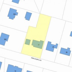 17 Kenilworth St, Newton MA  02458-2705 plot plan