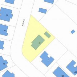 25 Byrd Ave, Newton MA  02465-1625 plot plan