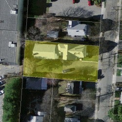 43 Rustic St, Newton MA  02458-1024 aerial view