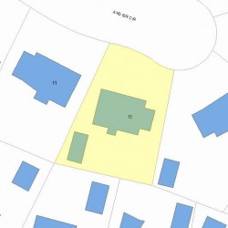 15 Angier Cir, Newton MA  02466-2901 plot plan