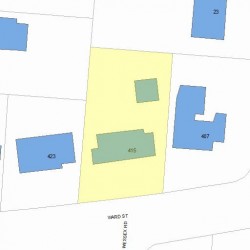 415 Ward St, Newton MA  02459-1240 plot plan