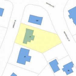 47 Bunker Ln, Newton MA  02465-1726 plot plan