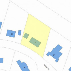 77 Dorset Rd, Newton MA  02468-1455 plot plan