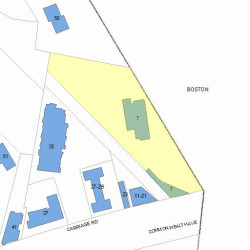 7 Commonwealth Ave, Newton MA  02459 plot plan