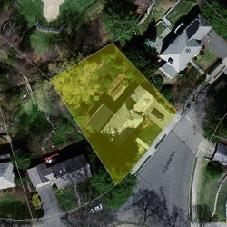 52 Oldham Rd, Newton MA  02465-2329 aerial view