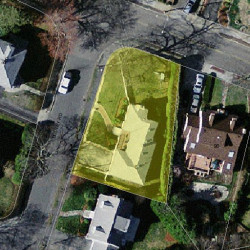 6 Dudley Rd, Newton MA  02459-2515 aerial view