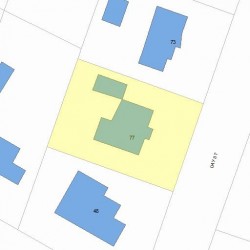 77 Day St, Newton MA  02466-2918 plot plan