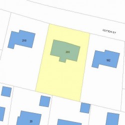 200 Cotton St, Newton MA  02458-2642 plot plan